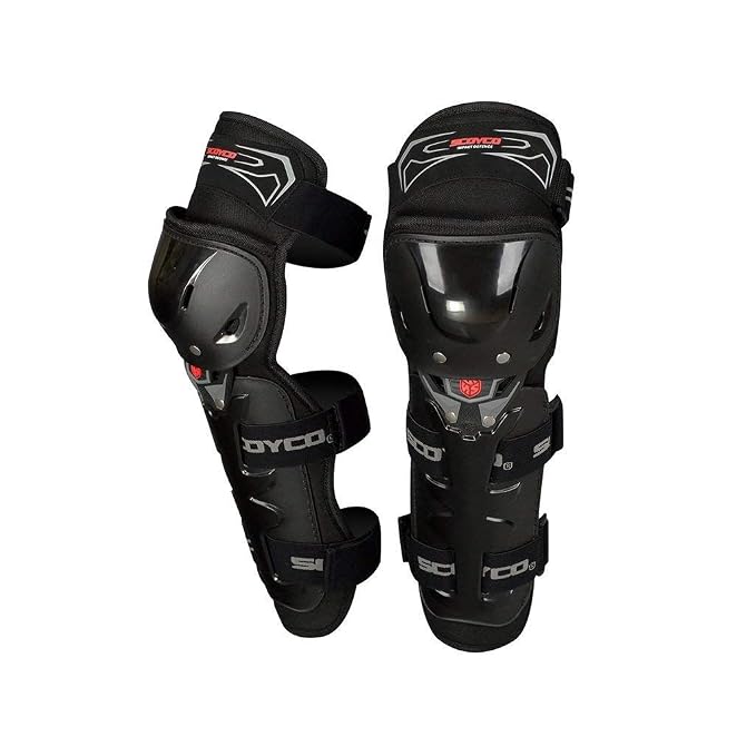 Scoyco Motorcycle Bike Racing Riding Knee & Elbow Guard (K11, Black)