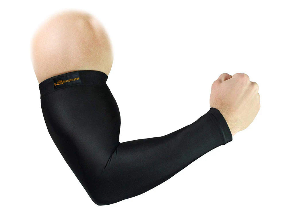 Arm Sleeves For Cricket, Bike Riding, Cycling, Outdoor Activities - Black - Pair