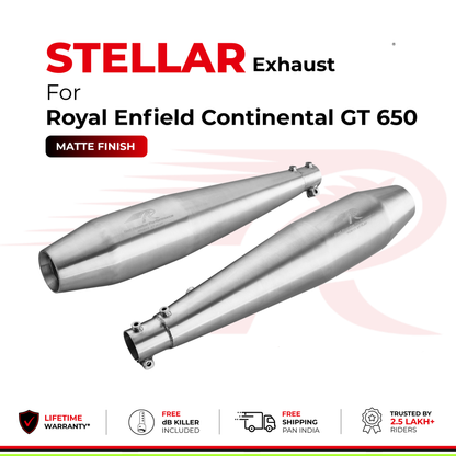 Red Rooster Performance Stellar Chrome Matte for Continental GT 650 / Interceprtor 650