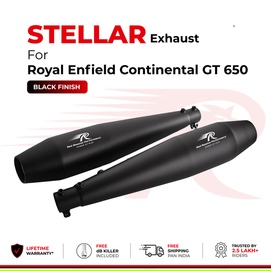 Red Rooster Performance Stellar Black Matte for Continental GT 650 / Interceptor 650