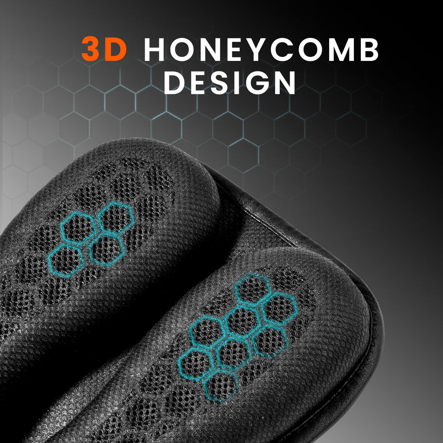 Motorcycle Sports/Pillion rider Honeycomb Gel Air Seat Cushion for Medical, Offices, Home, Motorcycle and Car Lumbar Support - Universal Fit & Breathable Design