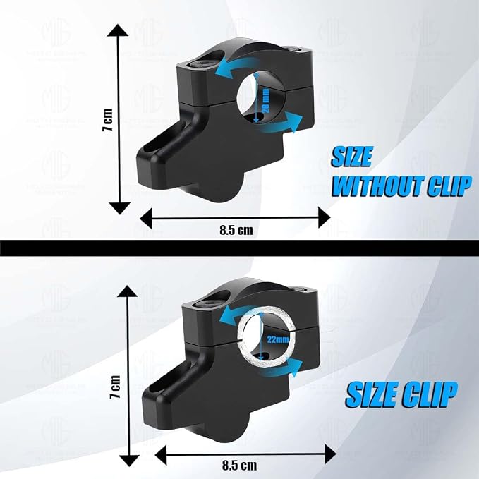 Universal Aluminium Pull Back/Off Set Handlebar Risers for Motorbike | Adjustable Height and Angle, Lightweight, Durable, Easy Installation