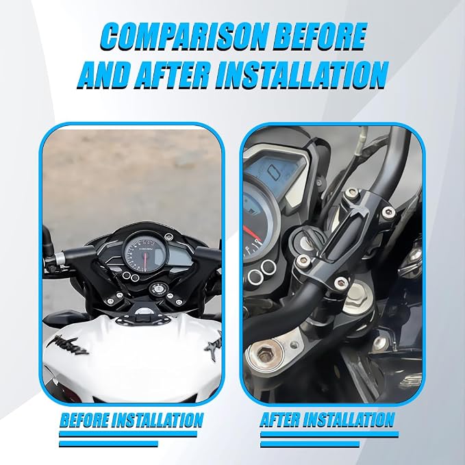 Handle bar Conversion Kit for Pulsar NS160 (BS4,BS6), NS125 2021-22 Model | Handlebar Height Enhanced Comfort and Control