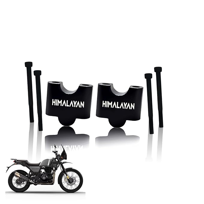 Adjustable Handle Riser for RE Himalayan BS3/BS4/BS6/Scram Motorbike |Enhances Comfort and Control | Height Riser Clamp Compatible with RE Himalayan (Straight)