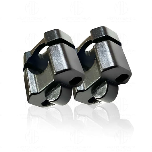Universal Heavy Duty Aluminum Motorcycle Handlebar Risers | Adjustable, Lightweight, Durable, Compatible with Universal Motorbikes