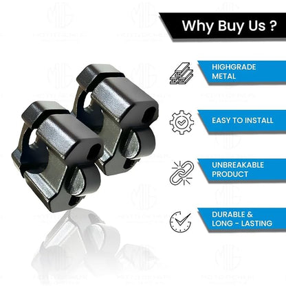 Universal Heavy Duty Aluminum Motorcycle Handlebar Risers | Adjustable, Lightweight, Durable, Compatible with Universal Motorbikes