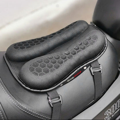 Motorcycle Sports/Pillion rider Honeycomb Gel Air Seat Cushion for Medical, Offices, Home, Motorcycle and Car Lumbar Support - Universal Fit & Breathable Design