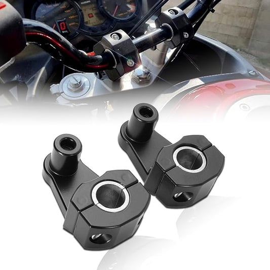 Alloy Black Universal Heavy Duty Handlebar Riser/Raiser Handle Clamps Riser For All Bikes Handlebar Riser Kit