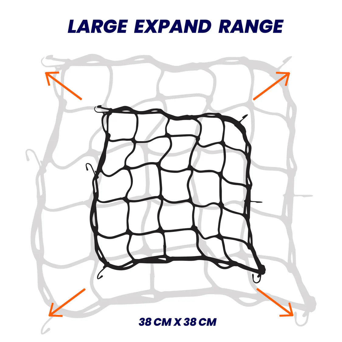 Cargo Net (38X38Cm) - 1Pc - Black