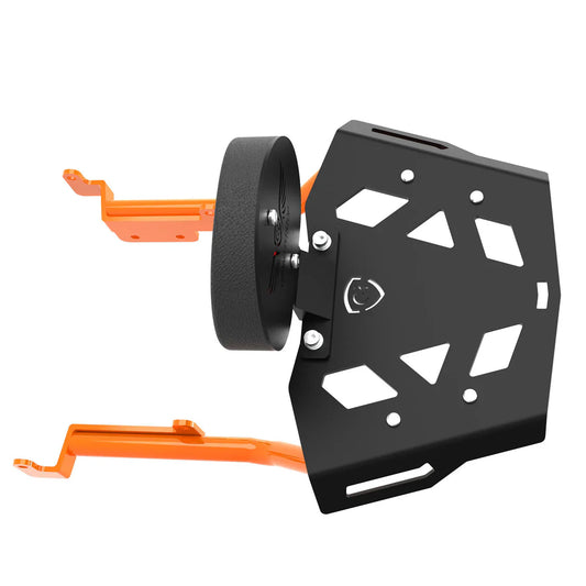 Aluminium Extended Top Rack with Plate for KTM DUKE 390/250 Gen 3 - Black/Orange
