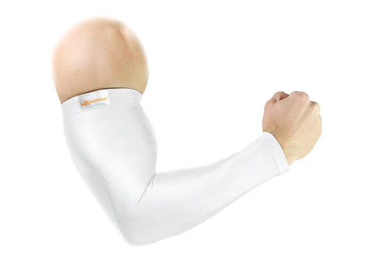 Arm Sleeves For Cricket, Bike Riding, Cycling, Outdoor Activities - White - Pair