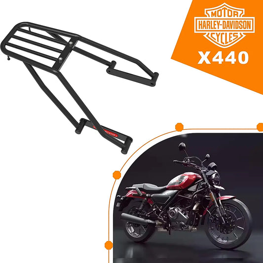 EXTENDED TOP RACK WITHOUT PLATE - Black for HARLEY DAVIDSON X 440