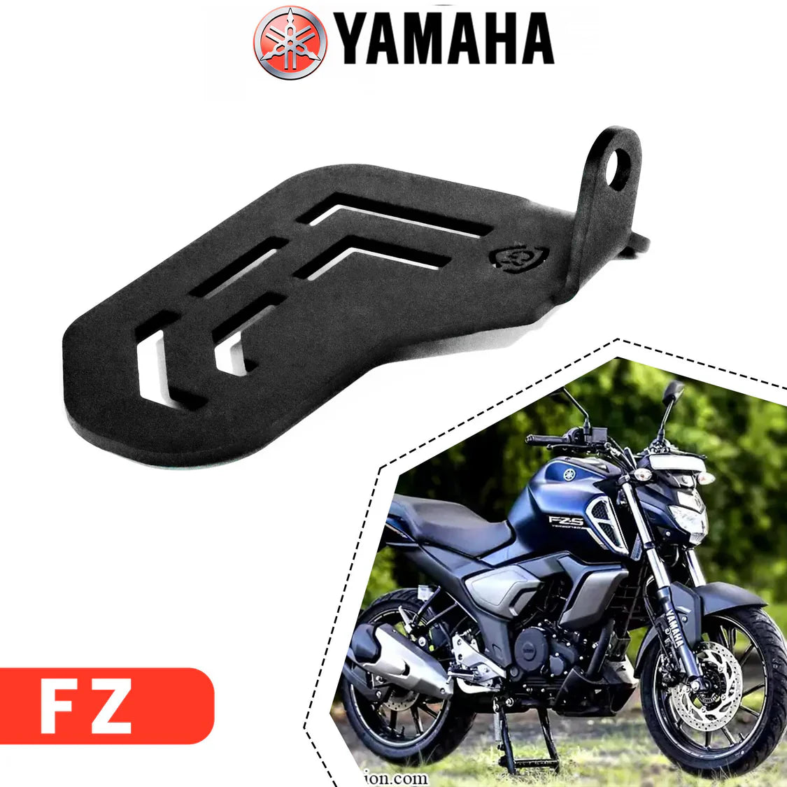 Pillion Footrest for Yamaha FZ - Black-Left