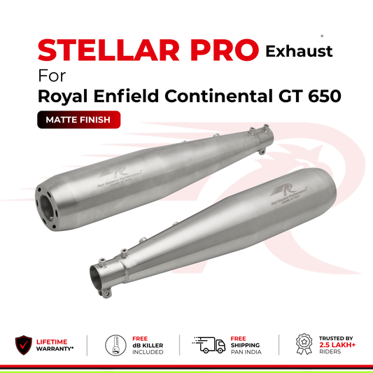 Red Rooster Performance Stellar Pro Chrome Matte for Continental GT 650 / Interceptor 650