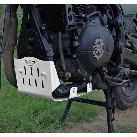 Aluminium Sumpguard For Royal Enfield Himalayan - BS6 Model (2020-2021) - Silver