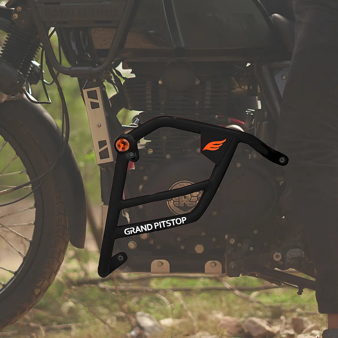 Crash Guard with Slider For Royal Enfield Himalayan-Black