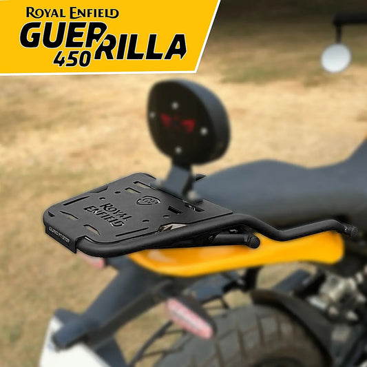 Extended Top Rack with Plate for Royal Enfield Guerrilla 450 - Black