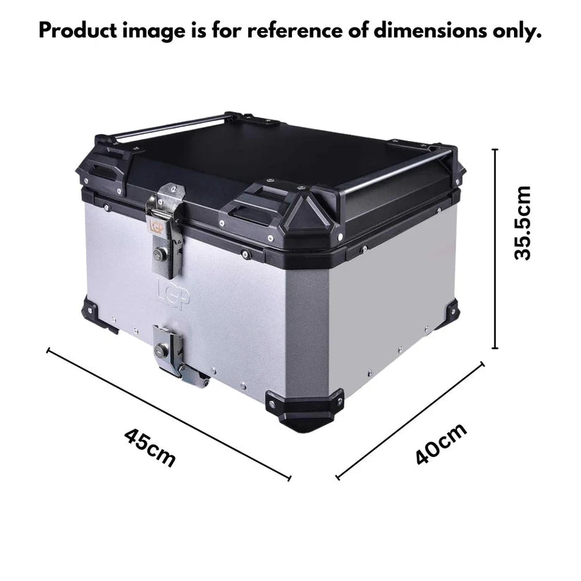 LGP TOP BOX 55L TYPE X WITH BACKREST AND CARRIER PLATE